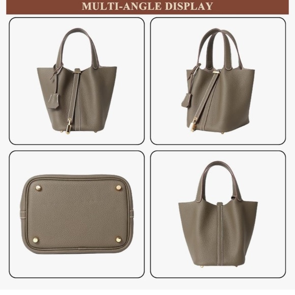 Soft leather bucket bag; NWOT - Picture 2 of 12